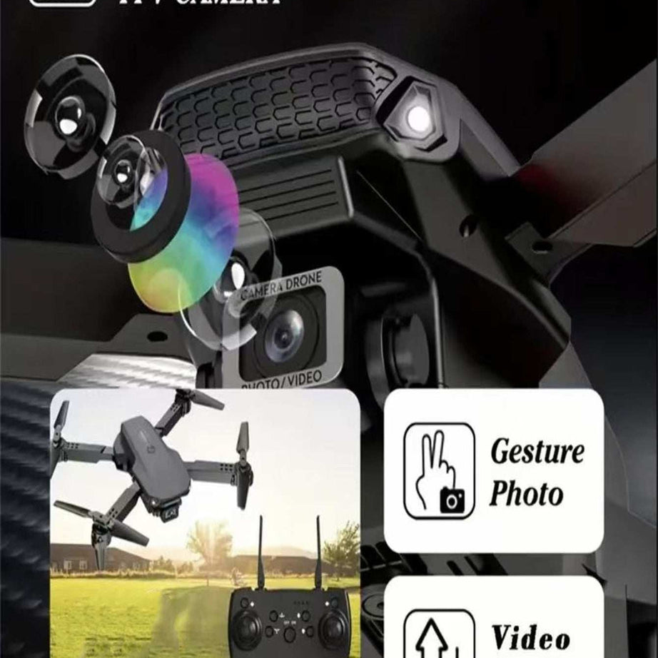E88 Smart Pet Photography Drone - Foldable RC Camera Drone