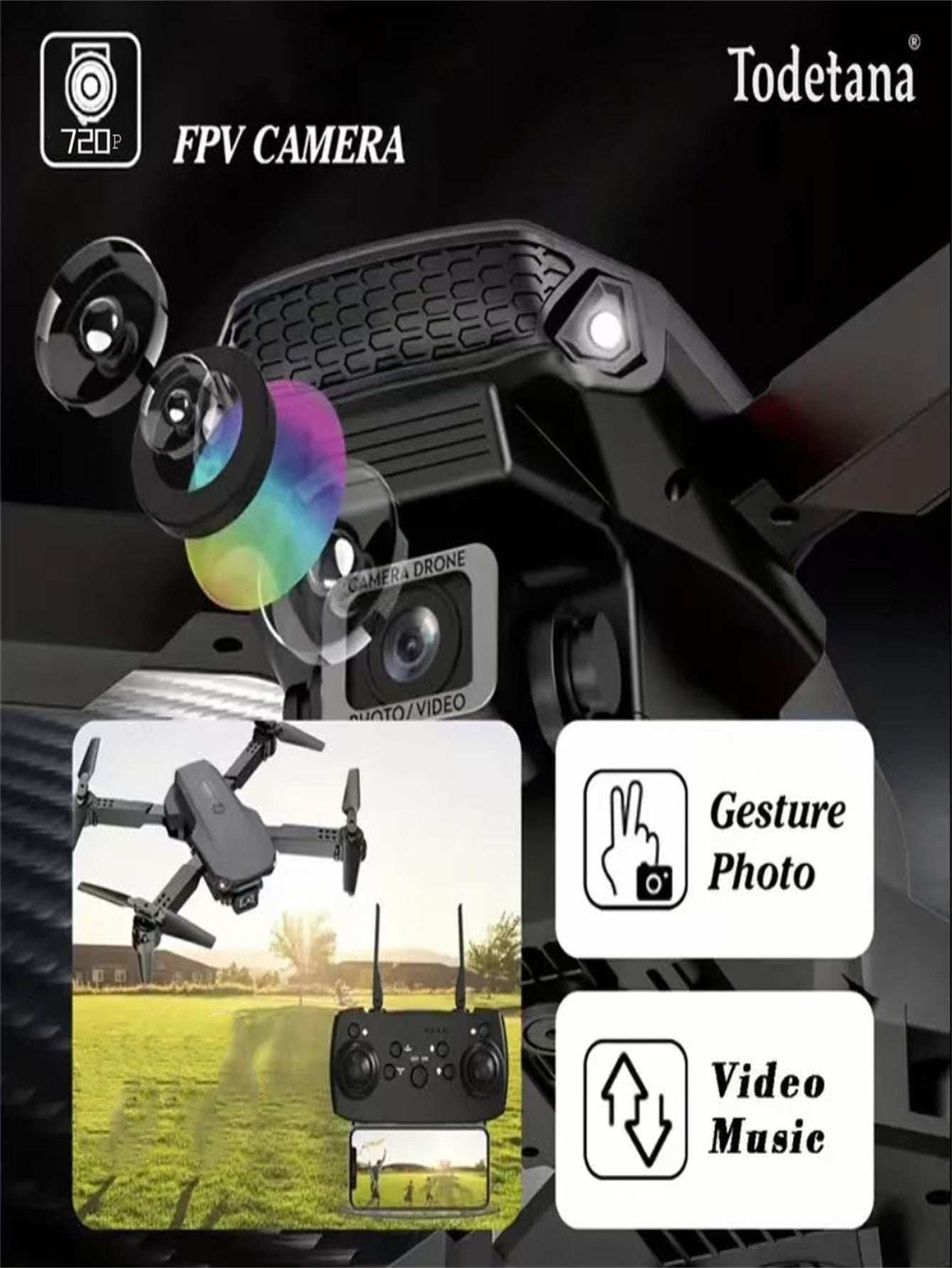 E88 Smart Pet Photography Drone - Foldable RC Camera Drone