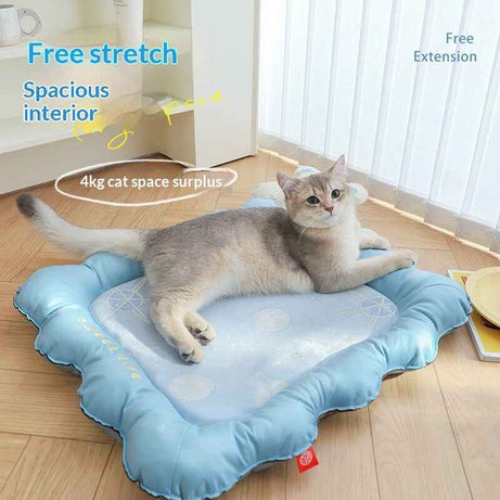 Cat Cooling Mat Ice Silk - Bear Print Summer Sleep Pad