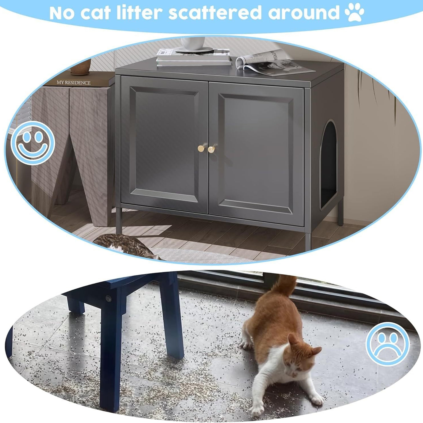 Hidden Barn Cabinet - Metal Cat Litter Box Enclosure
