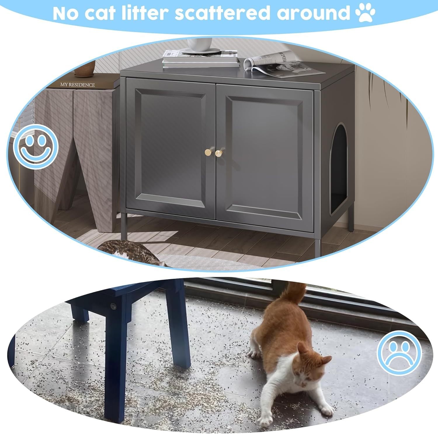 Hidden Barn Cabinet - Metal Cat Litter Box Enclosure