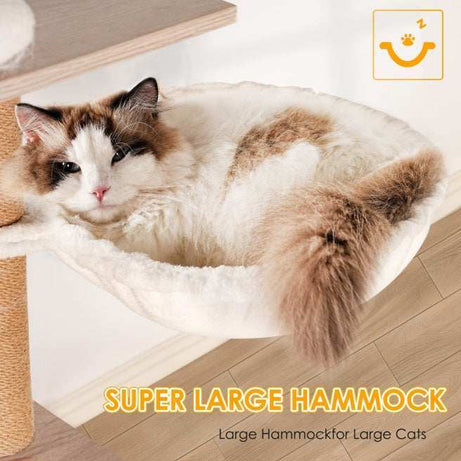 Cat Tree With Litter Box Enclosure - Modern 3-in-1 Cat Condo With Scratching Posts