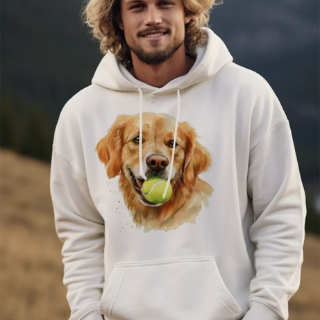 Golden Retriever Hoodie Tennis Ball - Dog Lover Sweatshirt