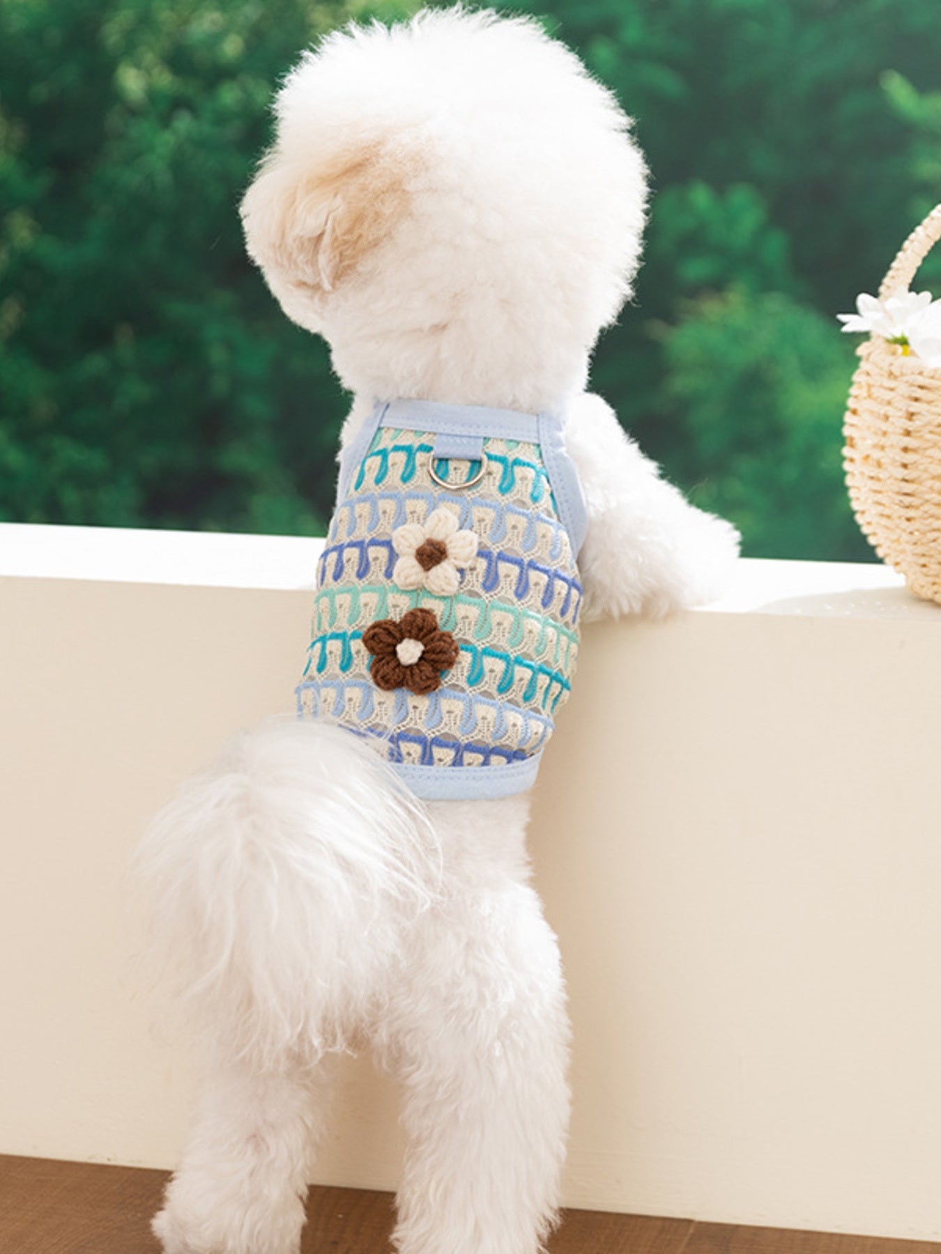 Floral Flair Breathable Pet Top - Harness-Ready