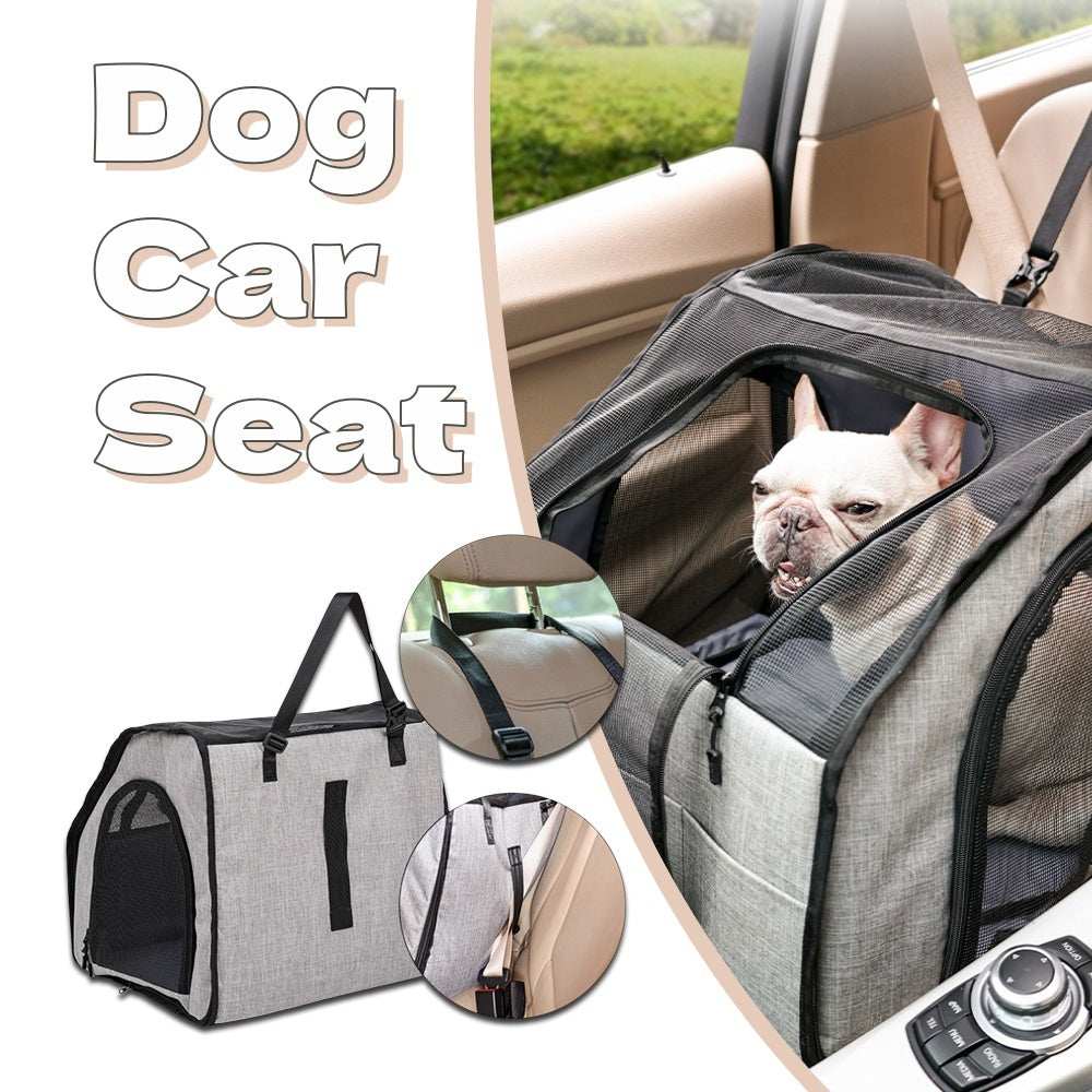 Portable Foldable Car Pet Cage - Waterproof Dog Travel Seat