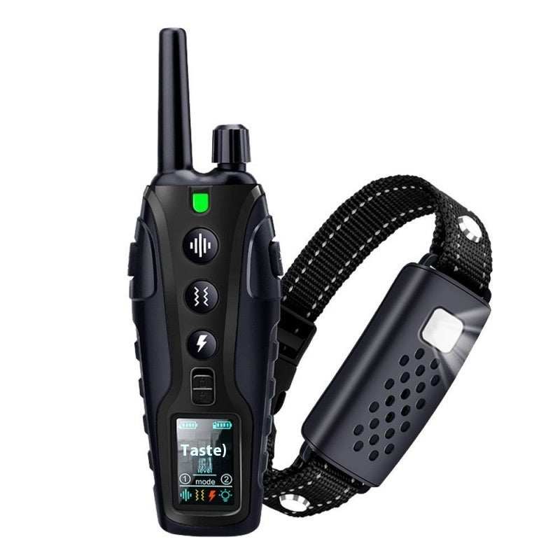 Color Screen Dog Trainer Super Long Remote Control Waterproof Dual Power Display Electric Shock Collar