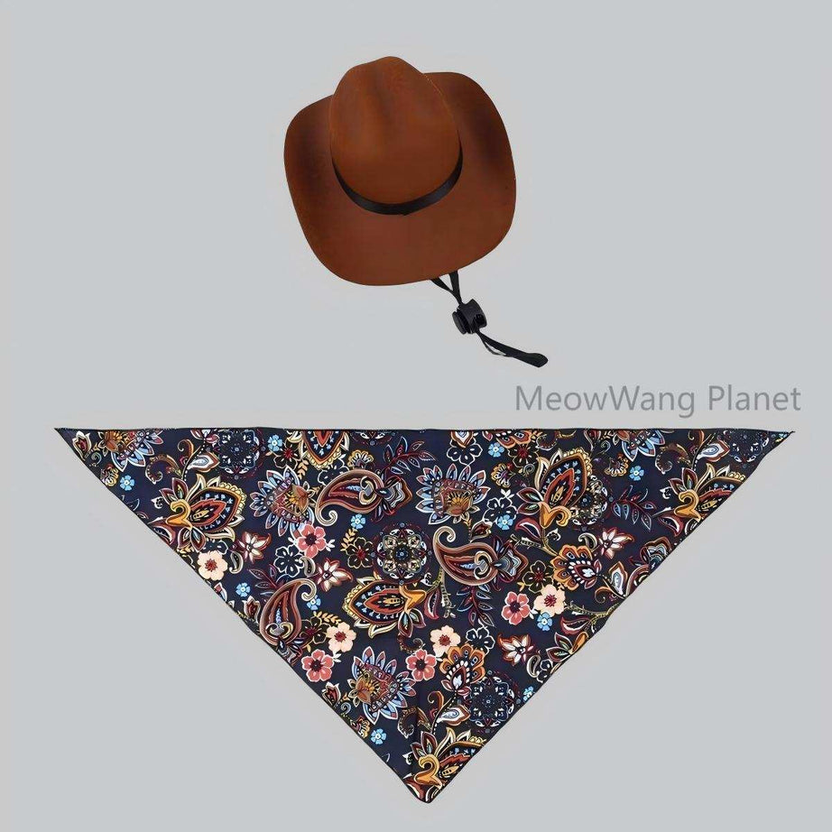 Premium Quality Cute Pet Hat Scarf Set For Cats Small Dogs