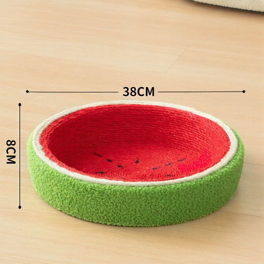 Cat Scratching Post Nest - Purr-fect Watermelon Shaped