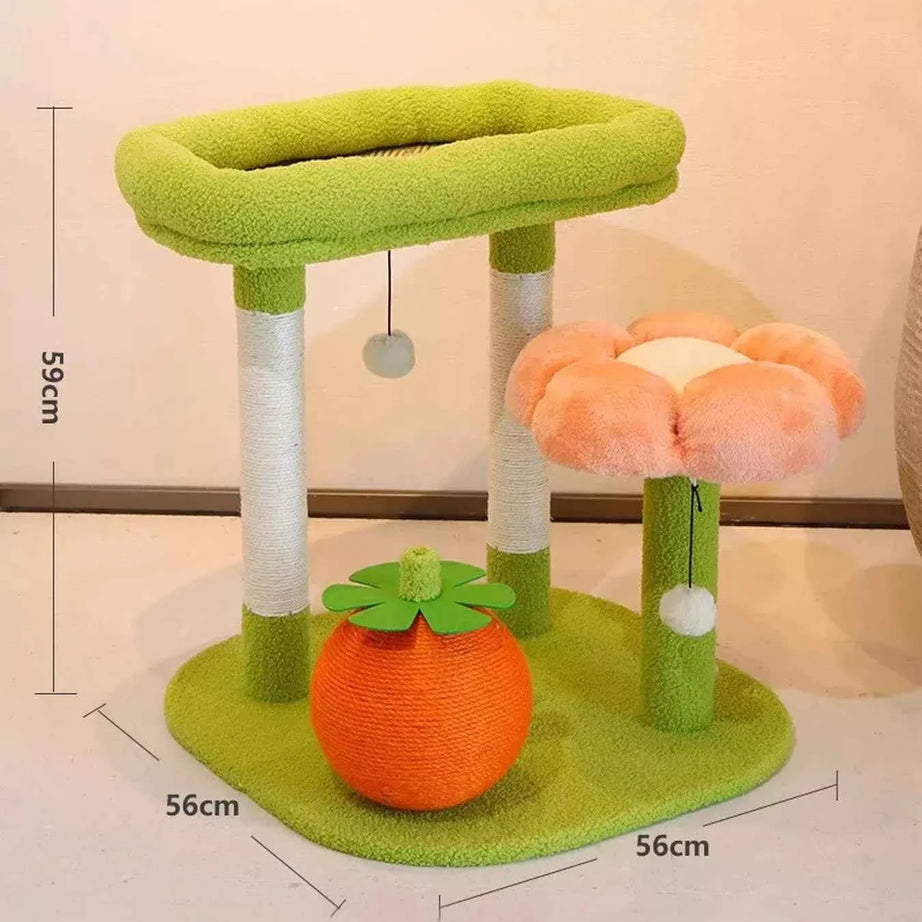 Cat Scratching Post Sisal - Soft Plush Tower Platform