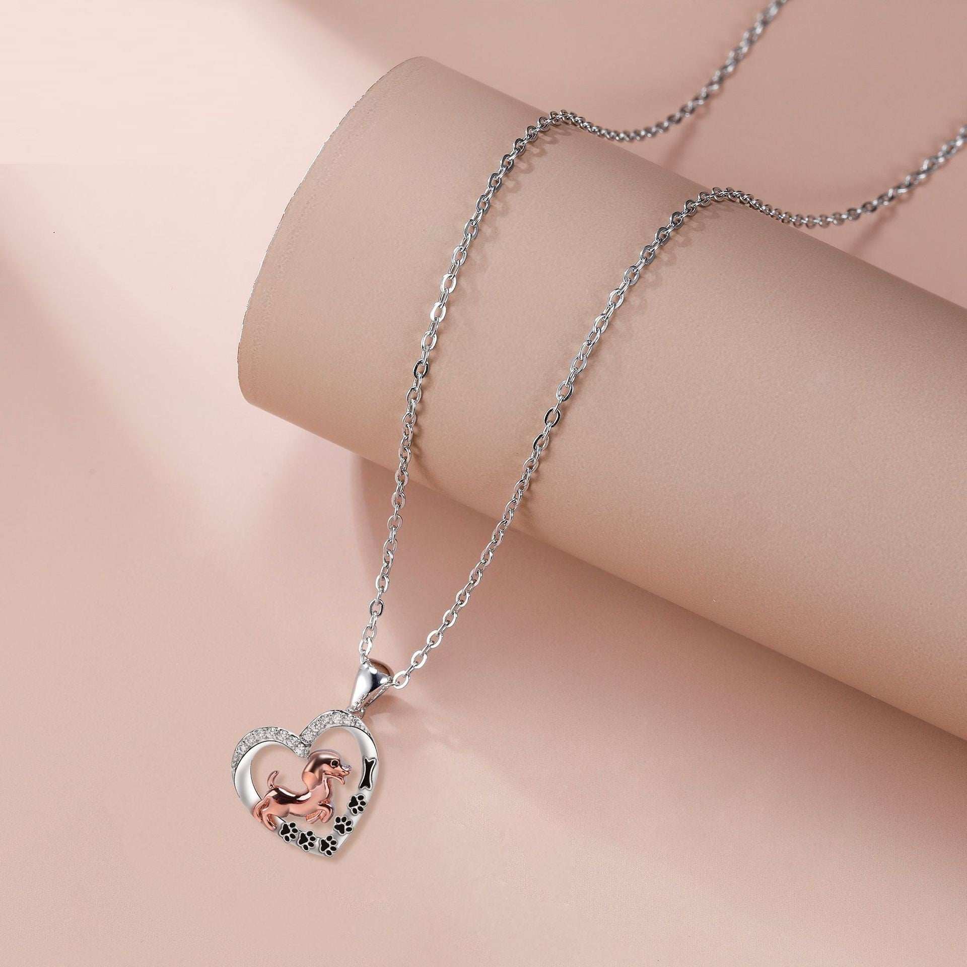 Love Pendant Pet Dog Dog Necklace Female