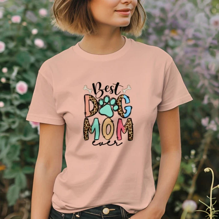 Comfort Colors T-Shirt - "Best Dog Mom Ever"
