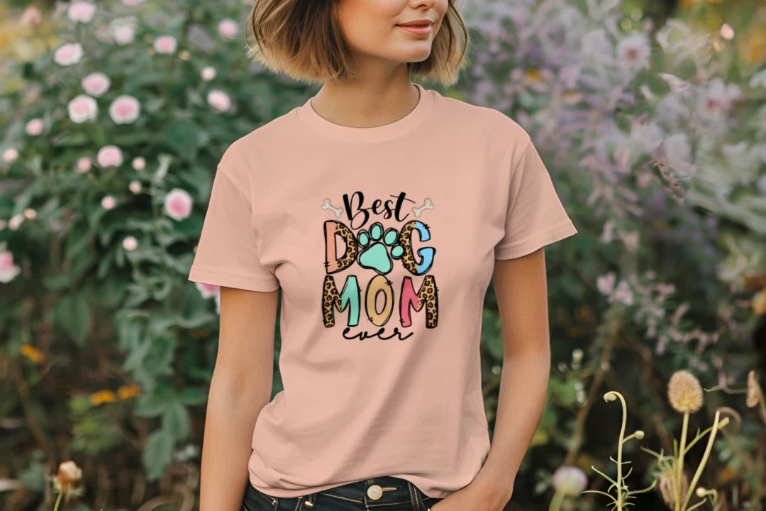 Comfort Colors T-Shirt - "Best Dog Mom Ever"