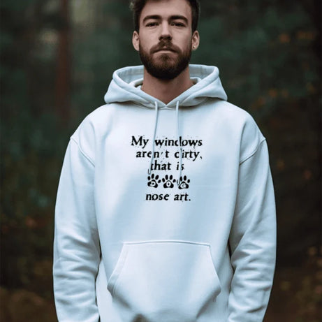 Window Nose Art Hoodie Sweatshirt - Pet Parent Comfort
