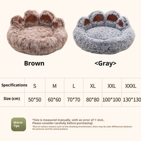 Pet Bed - Round Plush Thickened for Dogs & Cats