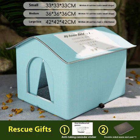 Waterproof Love Stray Cat Nest - Warm Shelter