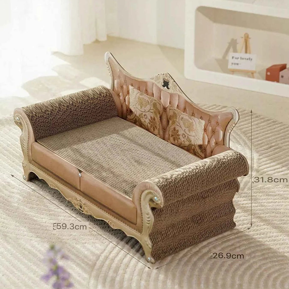 Retro Cat Scratcher Lounger - Wear-Resistant Couch