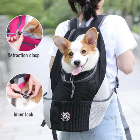 Double Shoulder Portable Travel Backpack Pet Carrier Bag
