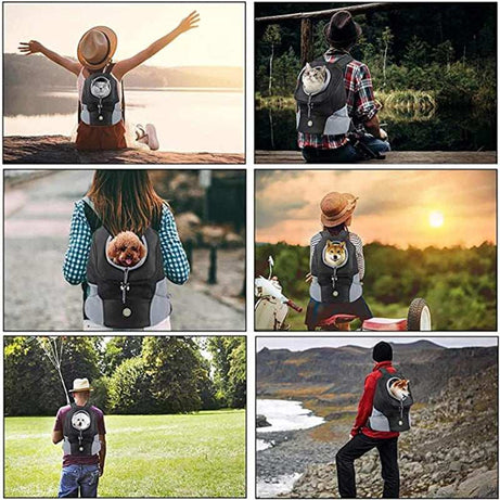 Double Shoulder Portable Travel Backpack Pet Carrier Bag