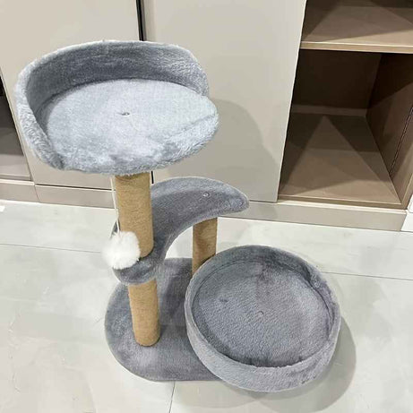 Luxury Cat Tree With Scratching Posts - Easy To Assemble, Wooden Fiber Structure, Suitable For Cats.