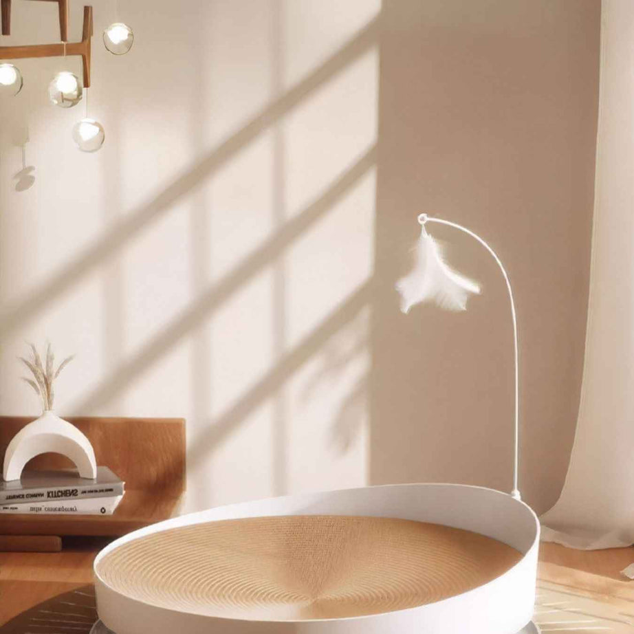 Round Interactive Scratching Board - Built for Playful Cats
