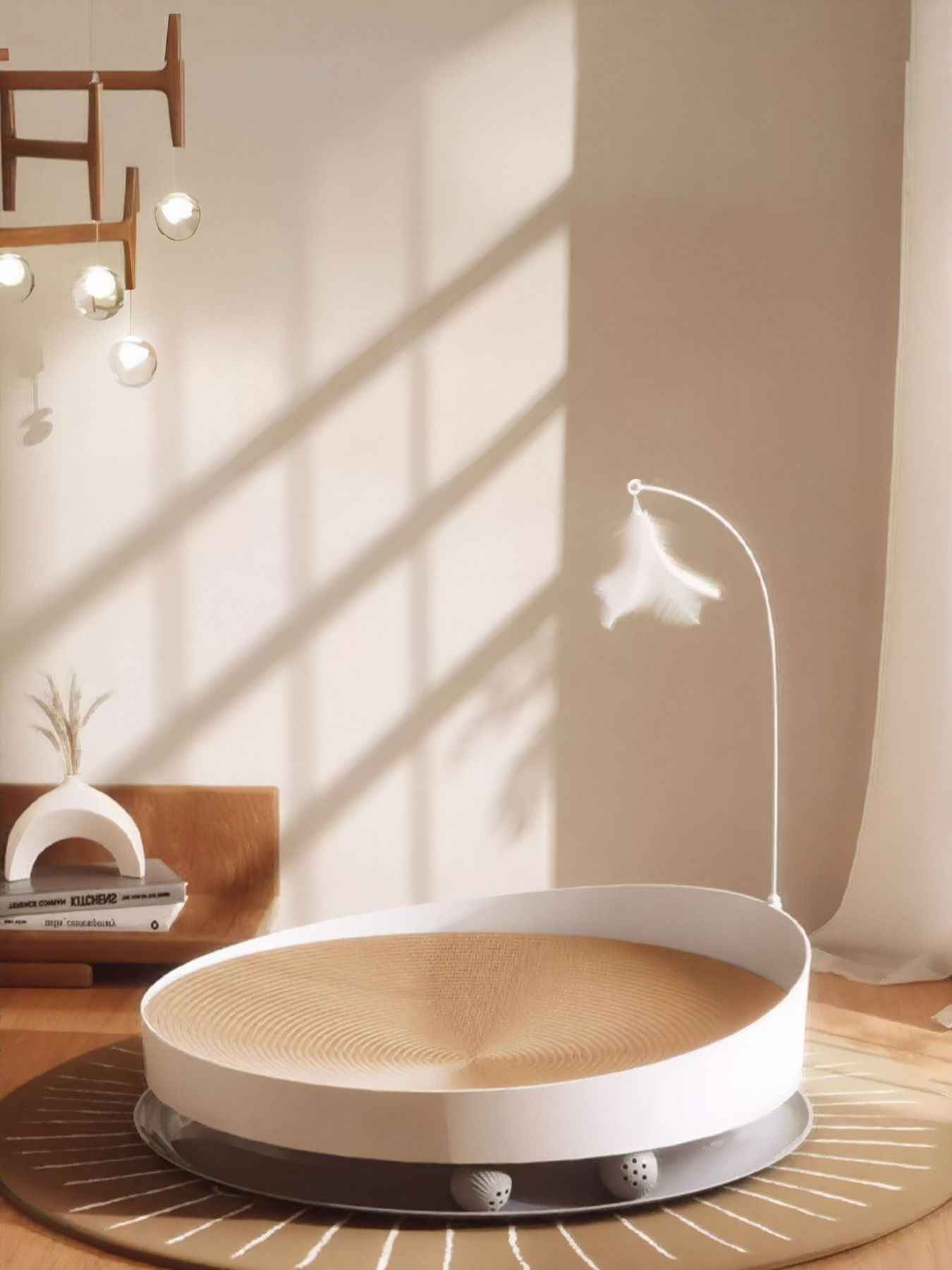 Round Interactive Scratching Board - Built for Playful Cats