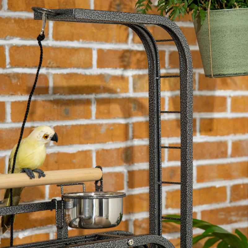 PawHut Parrot Stand - Large Bird Perch Stand With Toy Hook