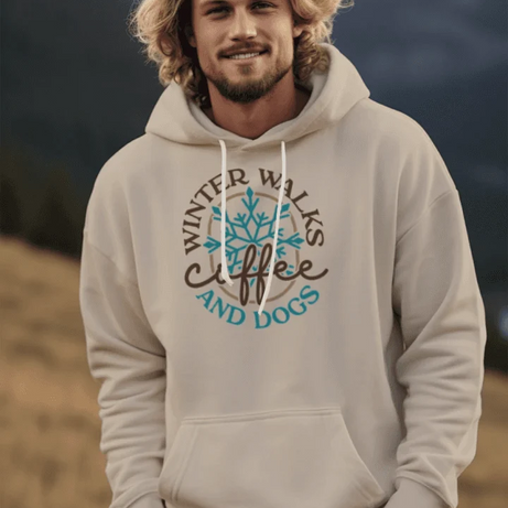 Winter Walk Coffee Hoodie Sweatshirt - Cozy Coffee Lover
