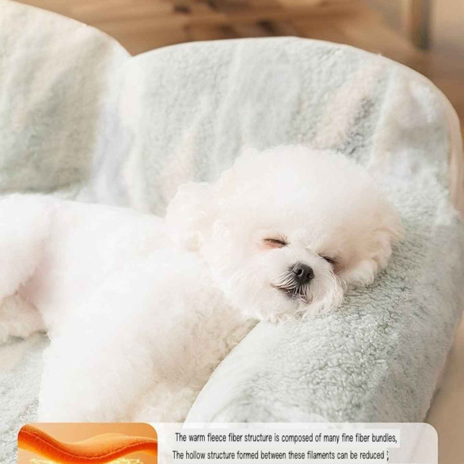 Pet Plush Bolster Bed Semi-Enclosed - Cozy Nest for Cats and Dogs