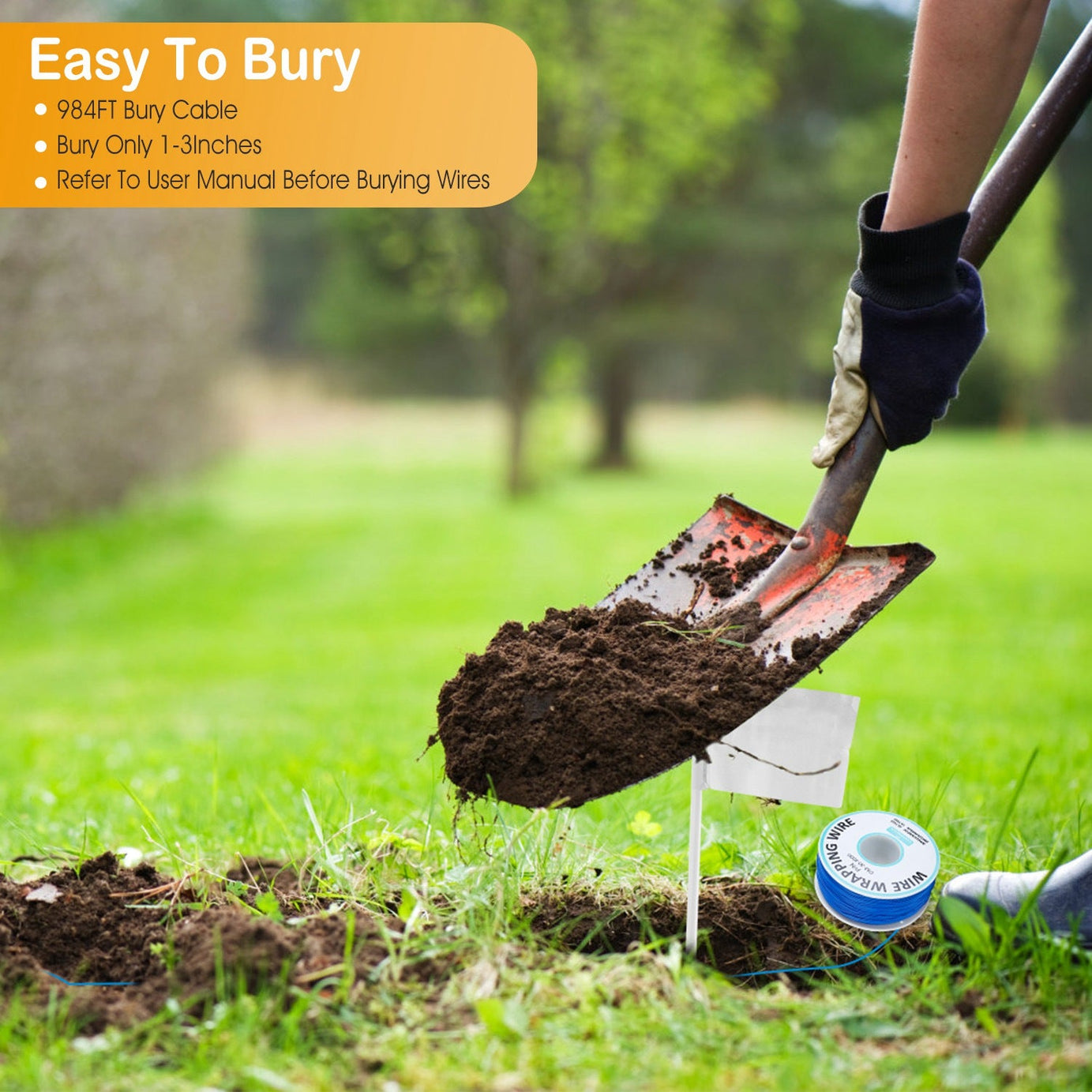 Dog Electric Fence System - In-Ground Wire Boundary 1.2 Acres