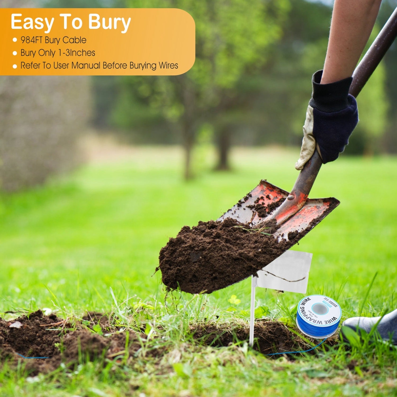 Dog Electric Fence System - In-Ground Wire Boundary 1.2 Acres