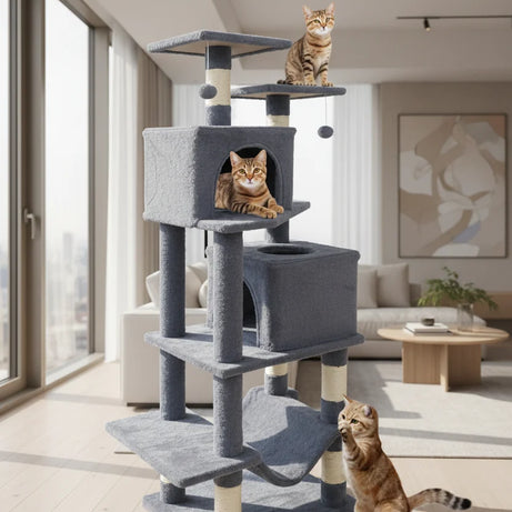 Multi-Level Cat Tree - Multi-Cat Households with Sisal Scratching Posts