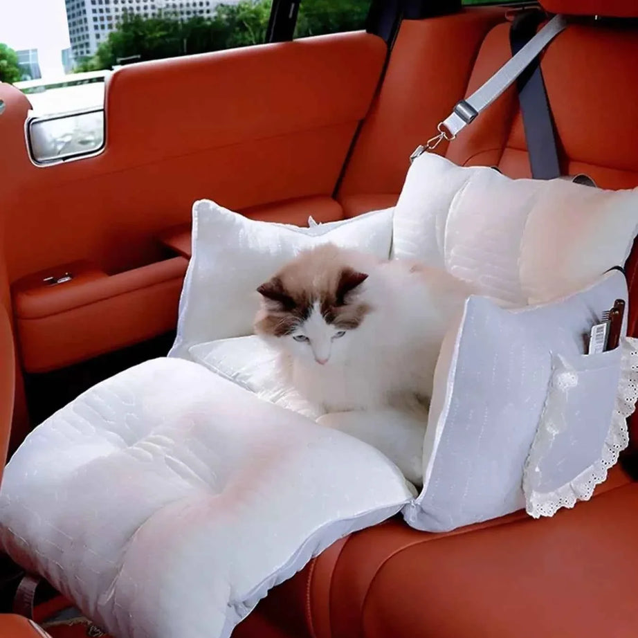 Secure Pet Car Seat Carrier - Comfortable Padded Sling