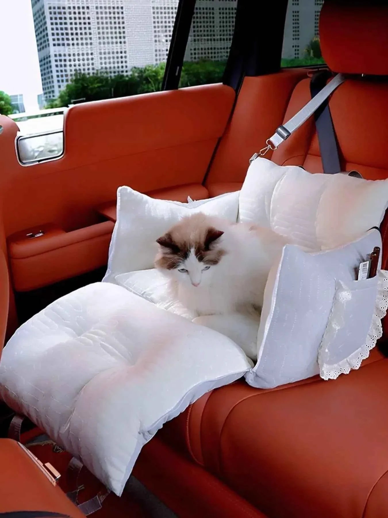 Secure Pet Car Seat Carrier - Comfortable Padded Sling