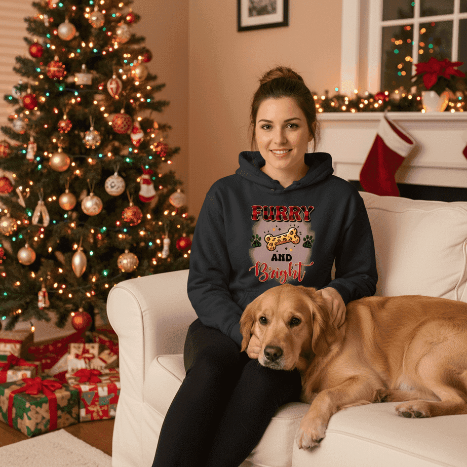Furry and Bright Holiday Hoodie for Pet Lovers - Cozy Gift