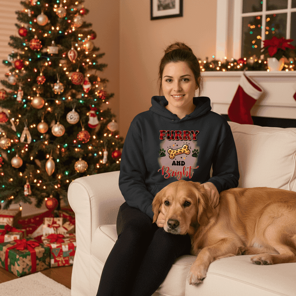 Furry and Bright Holiday Hoodie for Pet Lovers - Cozy Gift