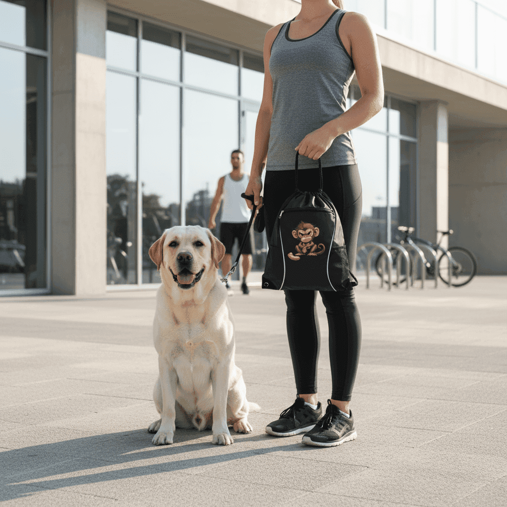 Monkey Drawstring Bag - Fun Cinch Pack for Pet Lovers