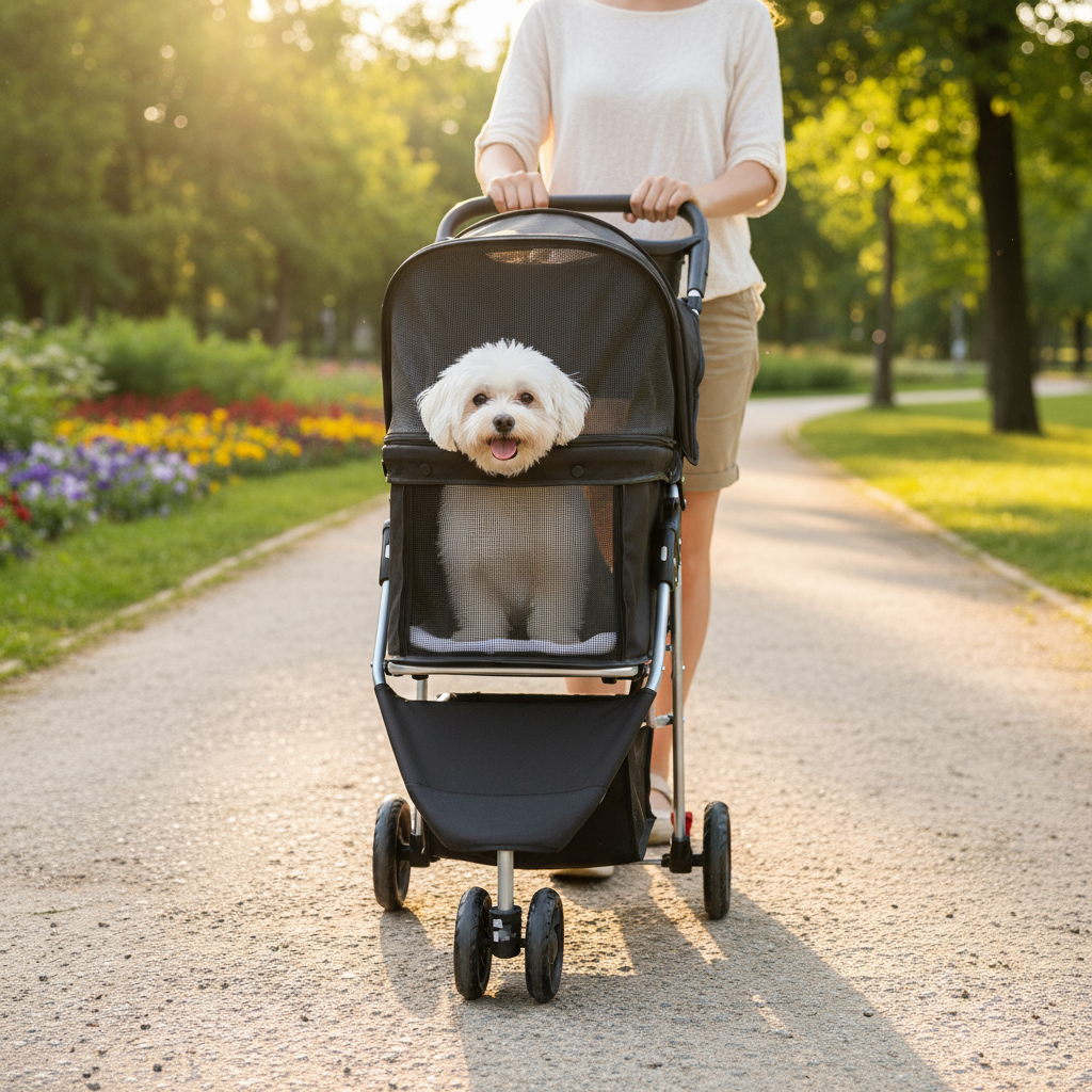 Pet Stroller - Foldable for Small Dogs & Cats
