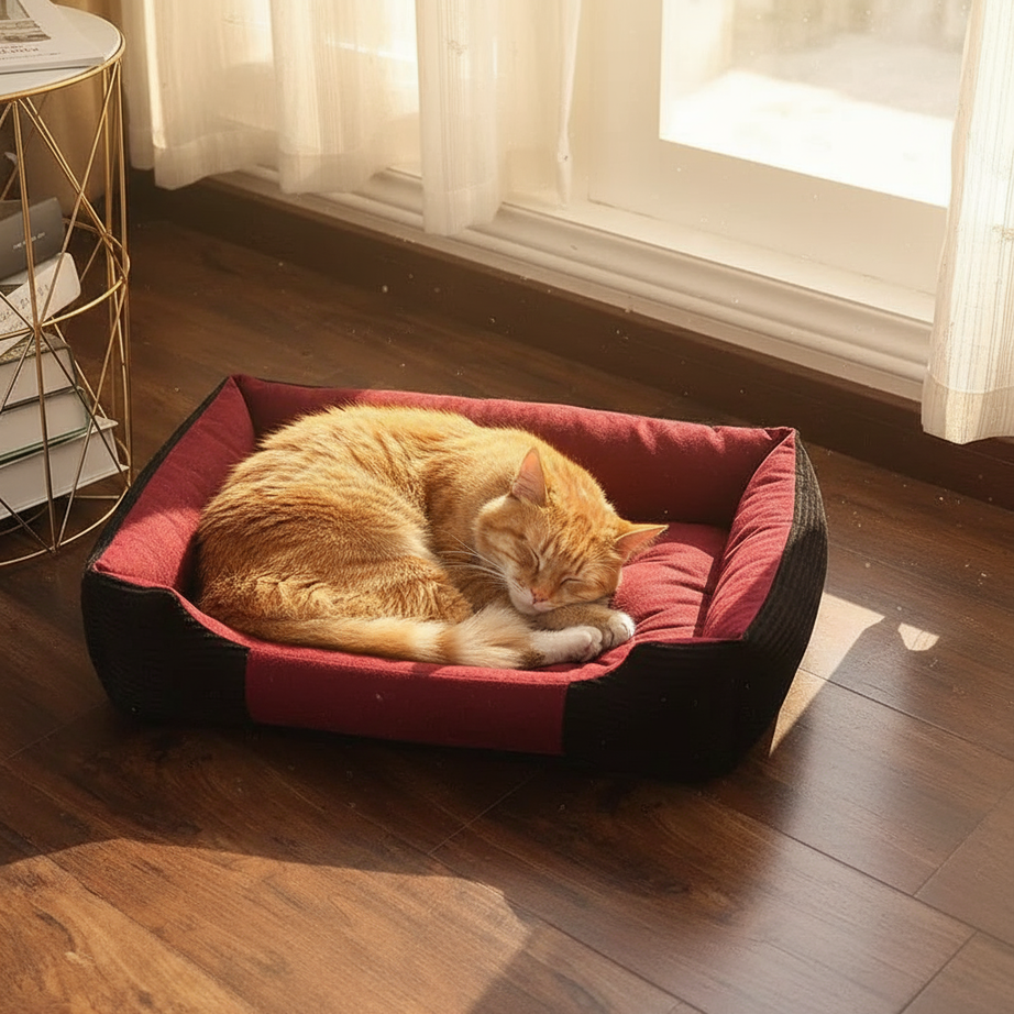Winter Pet Bed - Warm Cozy Cushion for Dogs & Cats