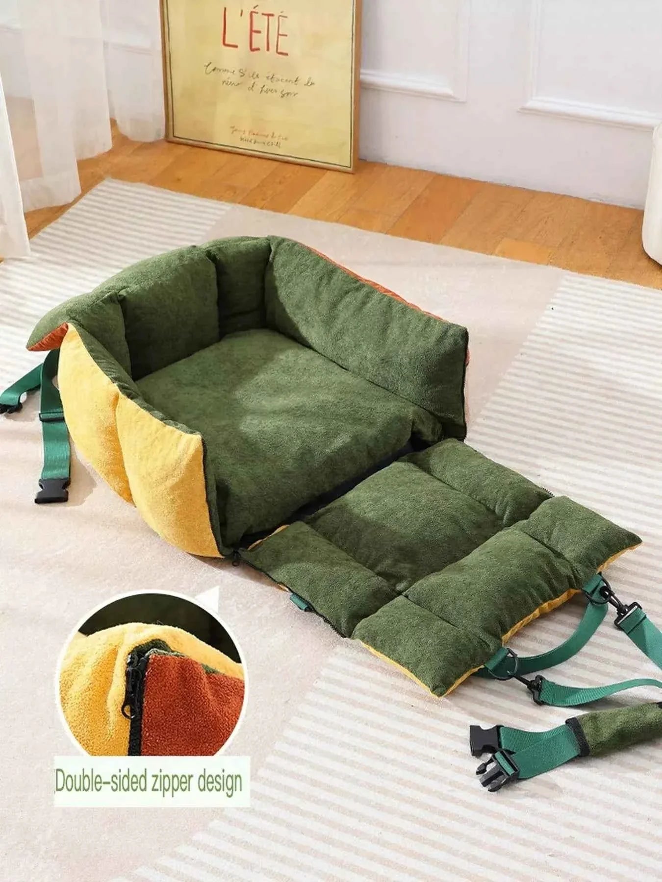 Pet Car Seat Bed - Comfortable & Secure