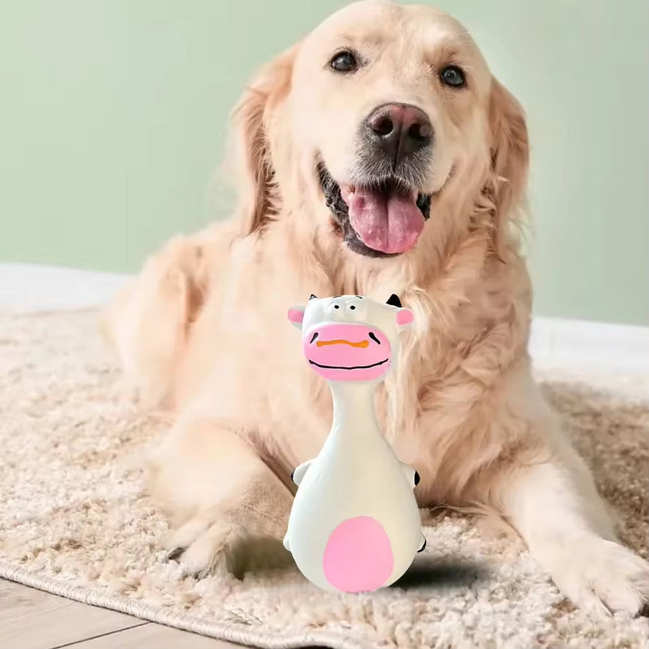 Dog Chew Toys Squeaky 4-Pack - Latex Dental Puppy Set
