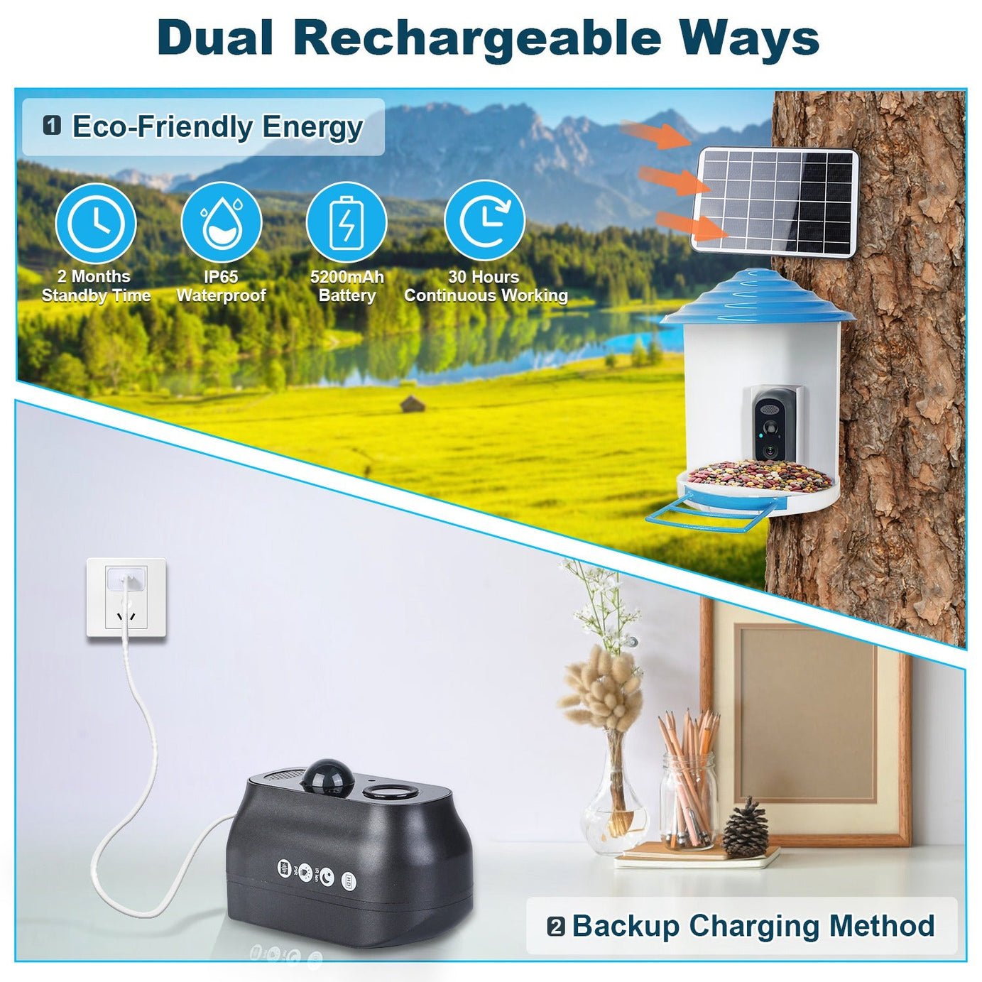 BirdCam Pro Feeder - Smart Solar HD Camera with AI ID
