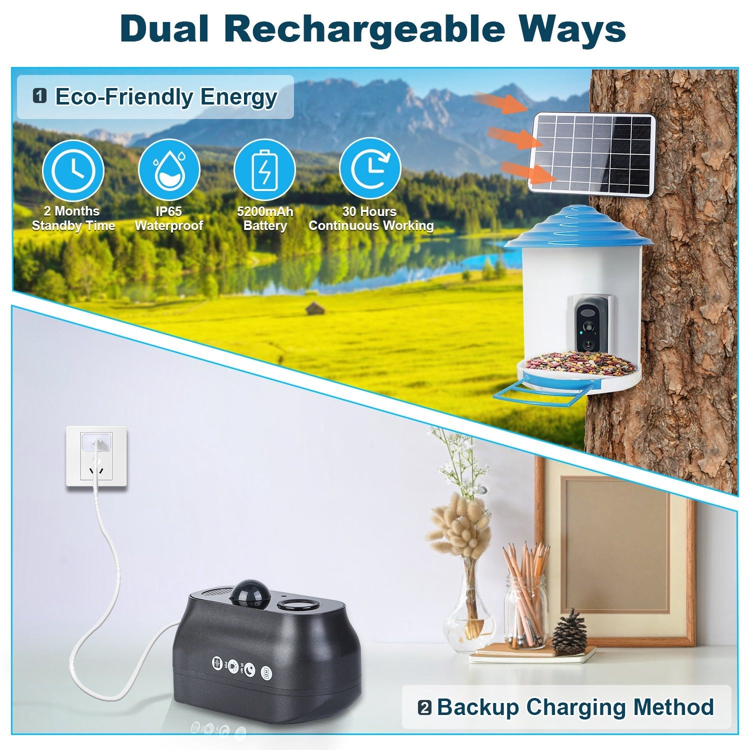 BirdCam Pro Feeder - Smart Solar HD Camera with AI ID
