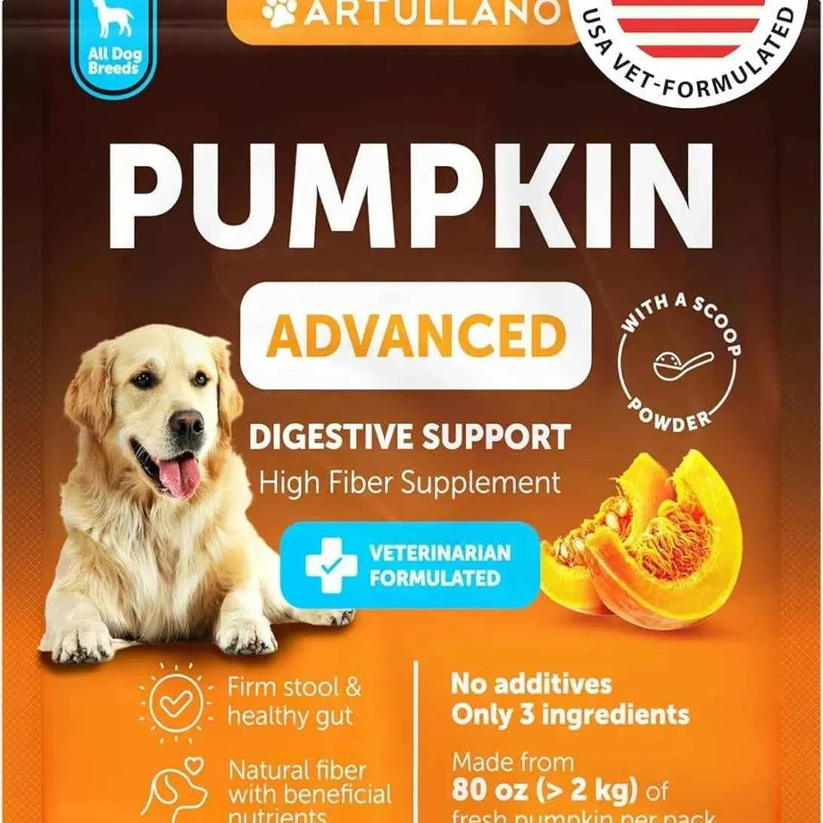 Dog Pumpkin Powder Supplement - Digestive Support Fiber 8oz