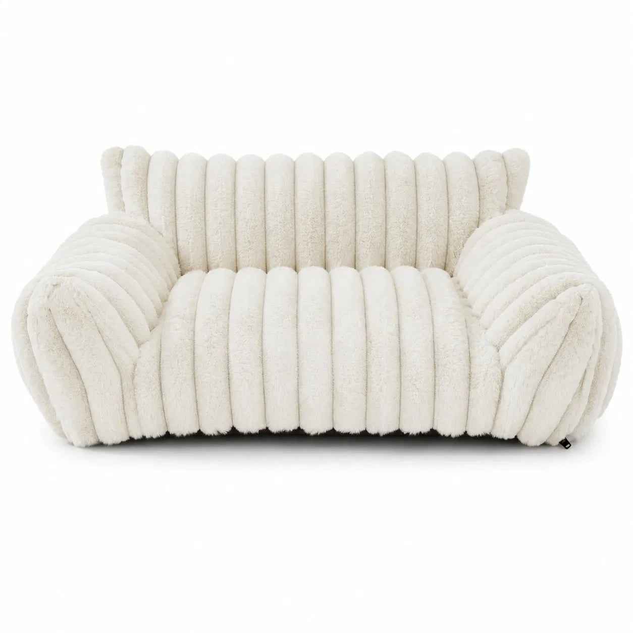 Small Pet Bolster Sofa Bed - Washable Plush Couch for Cats and Dogs