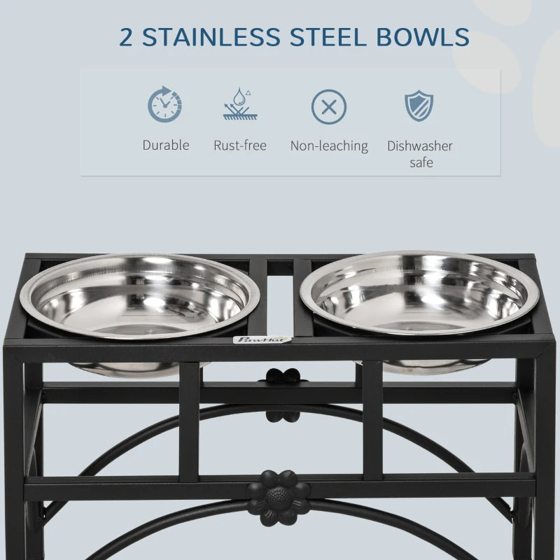 Elevated Dog Bowls - Stainless Steel Raised Feeding Station