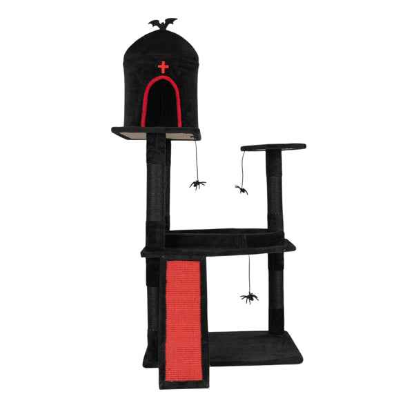 Gothic Cat Tree Coffin Bed - 53in Tower Condo Large Cats