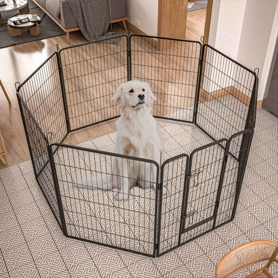 Dog Playpen For Large Dogs - 8 Panel with Door