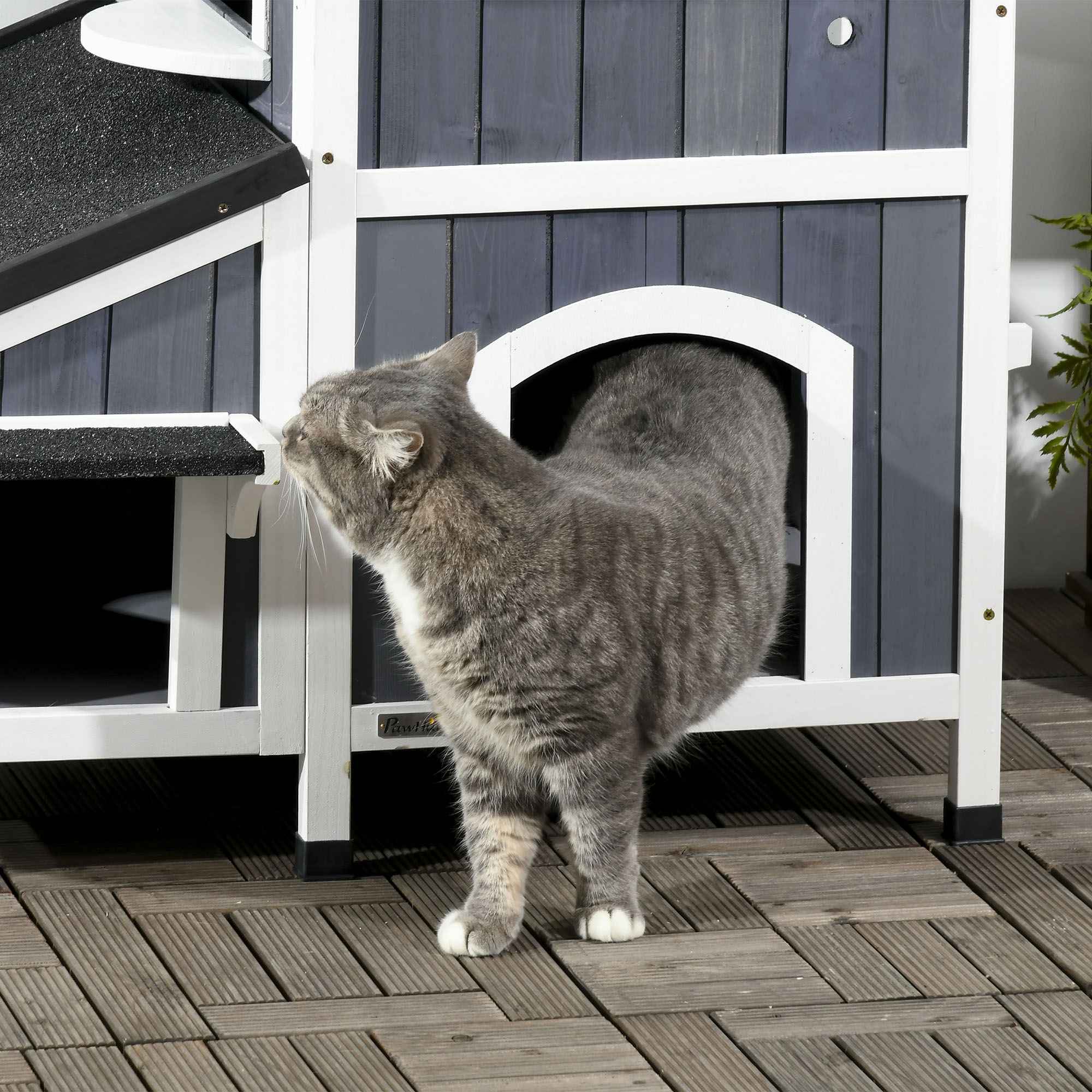 Outdoor Cat House Two-Story - Weather-Resistant Shelter