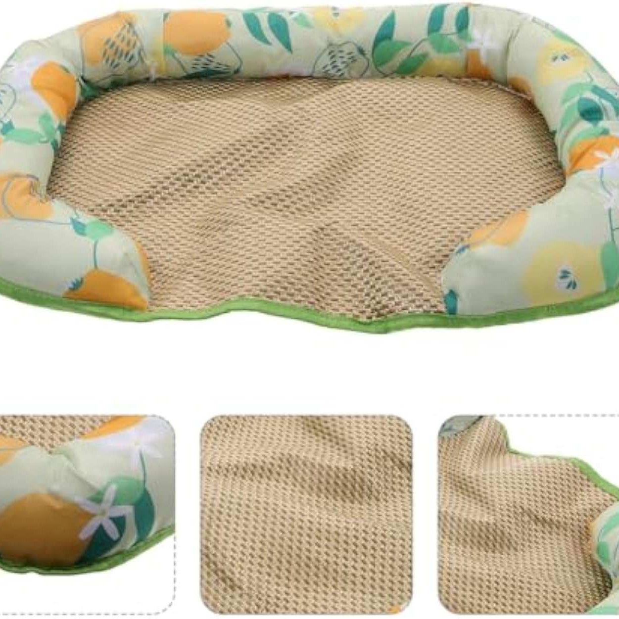 Pet Summer Sleeping Cooling Mat with Side Bolsters for Dogs And Cats