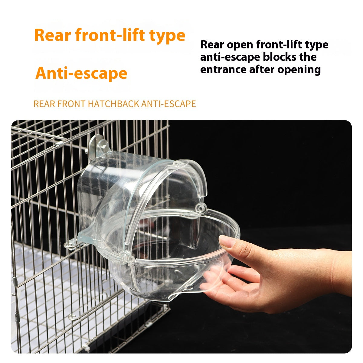 Bird Bath Tub Transparent - Plug-in Parrot Bathing Bowl Cage Accessory